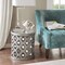 Madison Park Arian Quatrefoil Mirror Accent Table Silver See below